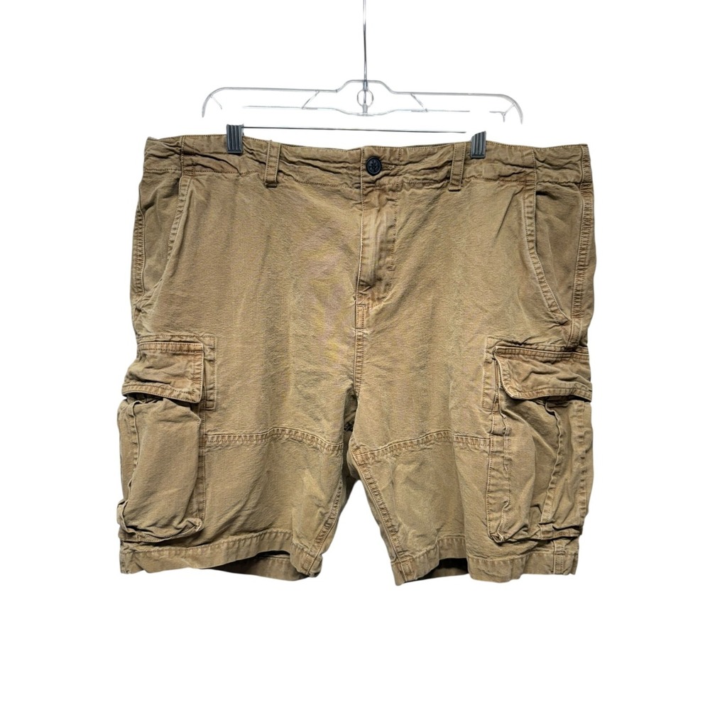 Lucky Brand Cargo Shorts Mens 38 Tan Brown Flap Pocket Utility Drawstring